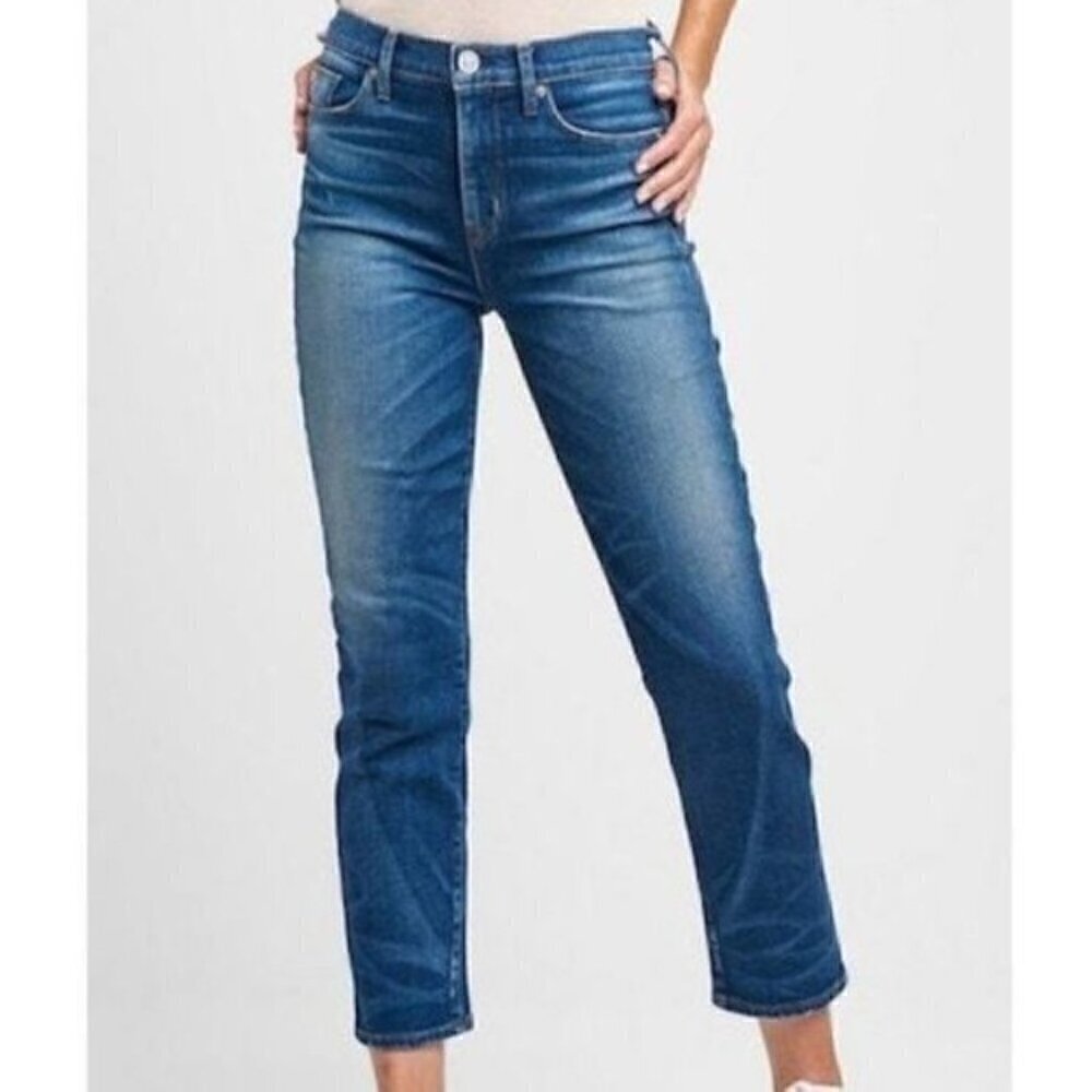 NWT Hudson Zoeey High Rise Light Blue Wash Straight Leg Cropped Jeans Size 25